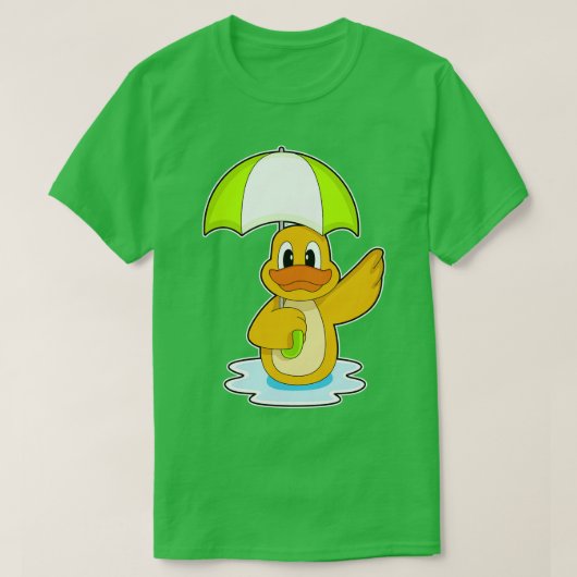 アヒル水泳傘 Tシャツ (デザイン正面)