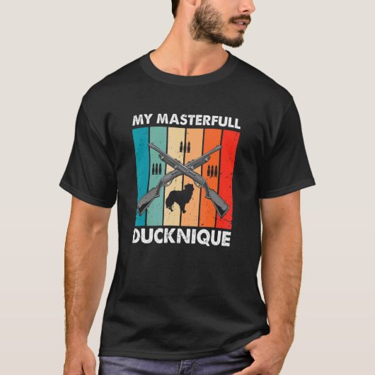 アヒル水鳥用メンズ飛んでいる狩り Tシャツ (正面)