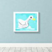 アヒル泳ぐ人 キャンバスプリント (インサイチュ (ウッドフロア))