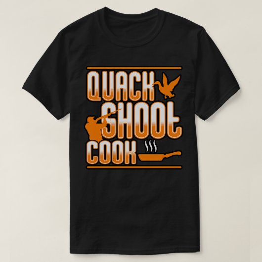 アヒル狩りカックシュート調理師 Tシャツ (デザイン正面)