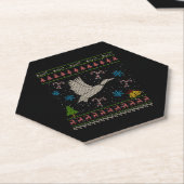 アヒル狩りクリスマス醜いセーターアヒルのハンター ペーパーコースター (アングル)