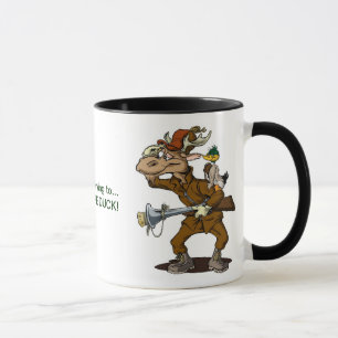 アヒル狩りコーヒーマグ   Qwiznibetスクエア マグカップ