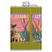 アヒル狩りシーズンマグ待とう フラスク (裏面)