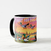 アヒル狩りシーズンマグ待とう マグカップ (正面左)