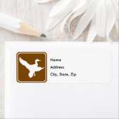 アヒル狩りハイウェイサイン(2) ラベル (インサイチュ)