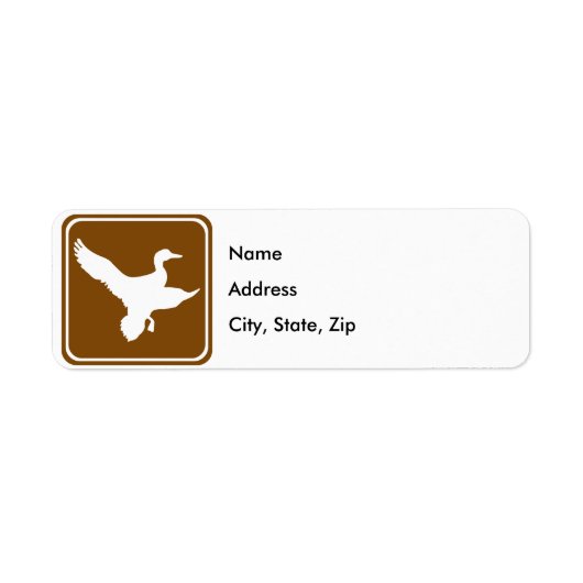 アヒル狩りハイウェイサイン(2) ラベル (正面)