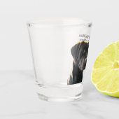 アヒル狩りバードドッグおもしろい引用文ラブラドール ショットグラス (左)
