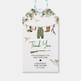 アヒル狩りベビーシャワーメッセージカード ギフトタグ