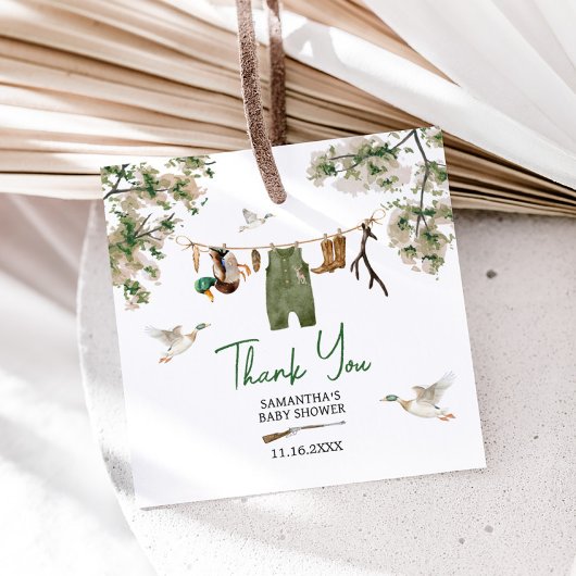 アヒル狩りベビーシャワー フェイバータグ