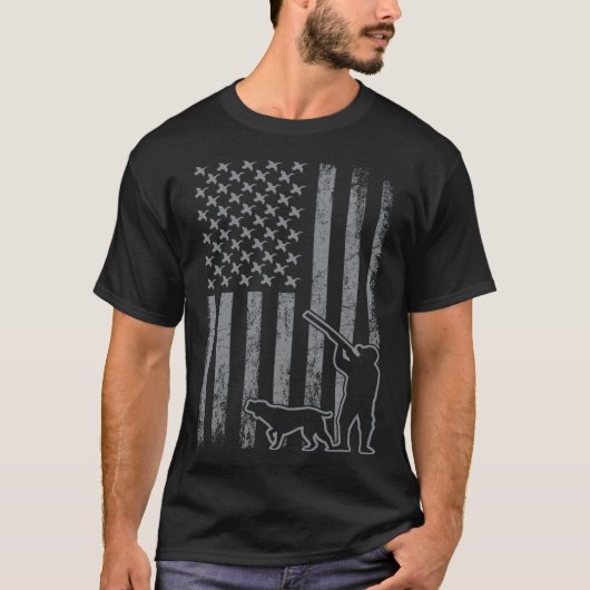 アヒル狩りメンズアヒル狩りドッグ Tシャツ (正面)