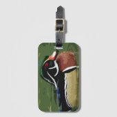 アヒル狩りラゲッジタグ、ウッドアヒル ラゲッジタグ (正面縦)