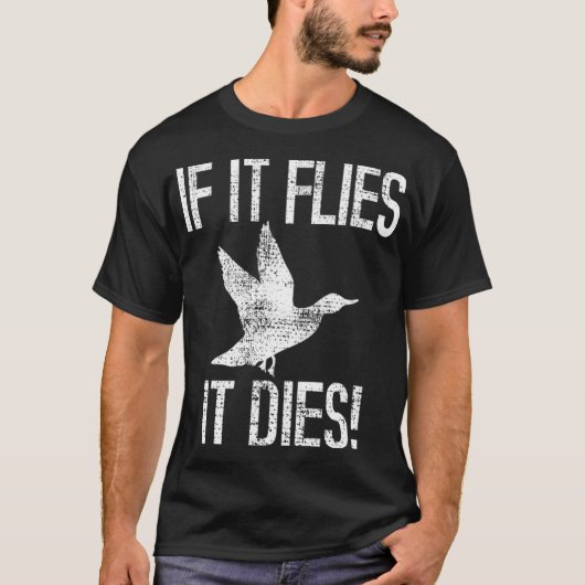 アヒル狩りラブラドール黒ラブラダー Tシャツ (正面)