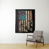 アヒル狩り動揺して愛国的アメリカ国旗 タペストリー (インサイチュ)