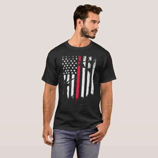 アヒル狩り動揺して愛国的アメリカ国旗H Tシャツ (正面フル)