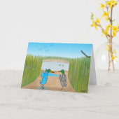 アヒル狩り漫画 カード (黄色い花)