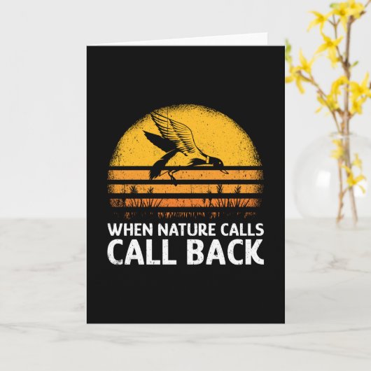 アヒル狩り自然 カード (黄色い花)