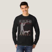 アヒル狩り醜いクリスマスセーター鴨ハンターCh Tシャツ (正面フル)