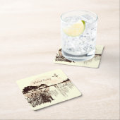 アヒル狩り スクエアペーパーコースター (インサイチュ)