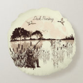 アヒル狩り ラウンドクッション (裏面)