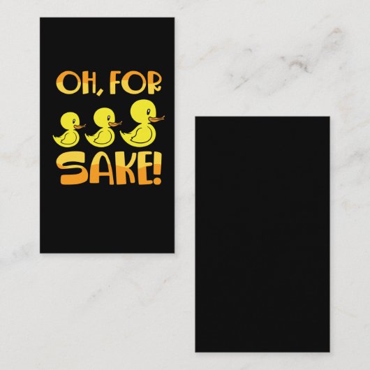 アヒル用パンゴムダッキー（アヒルちゃん） 名刺 (正面/裏面)