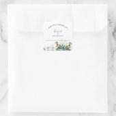 アヒル男女兼用ベイビーシャワー蔵書票 スクエアシール (バッグ)