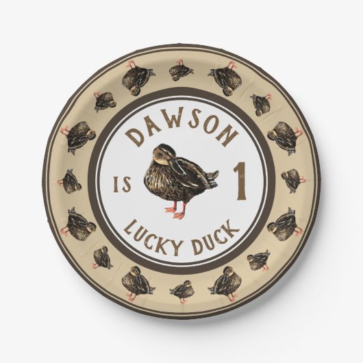 アヒル紙プレート ペーパープレート (正面)