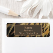 アヒル羽毛パターエレガントン黄褐色自然 ラベル (インサイチュ)