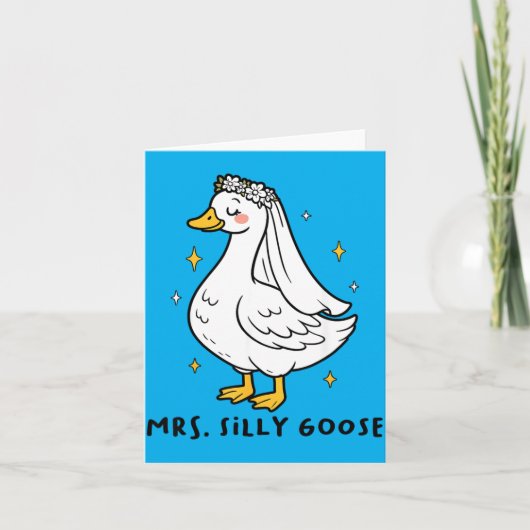 アヒル花嫁 ウェディング ガチョウパーティー カード (正面)