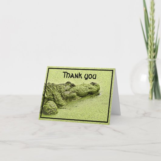 アヒル草の写真のアイルランドの緑のゲーター サンキューカード (正面)