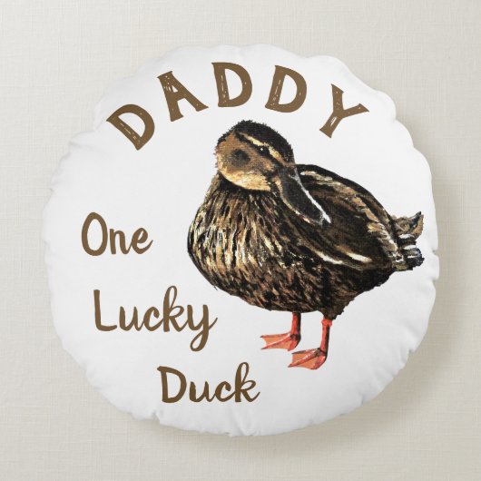アヒル装飾用クッション ラウンドクッション (正面)