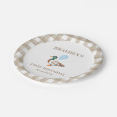 アヒル誕生日紙プレート ペーパープレート (アングル)