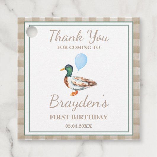 アヒル誕生日 フェイバータグ (正面)