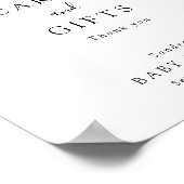 アヒル赤ちゃんエレガントのシャワーカードとギフトサイン ポスター (角)