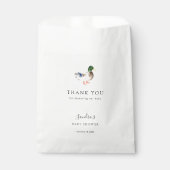 アヒル赤ちゃんシャワーエレガントありがとうスクリプトシック フェイバーバッグ (正面)