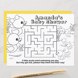 アヒル赤ちゃんシャワー子供アクティビティシートランチョンマット