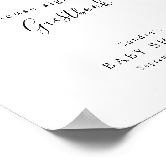 アヒル赤んエレガント坊シャワー口ミニマル書 ポスター (角)