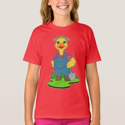 アヒル農家のシャベル Tシャツ (正面)