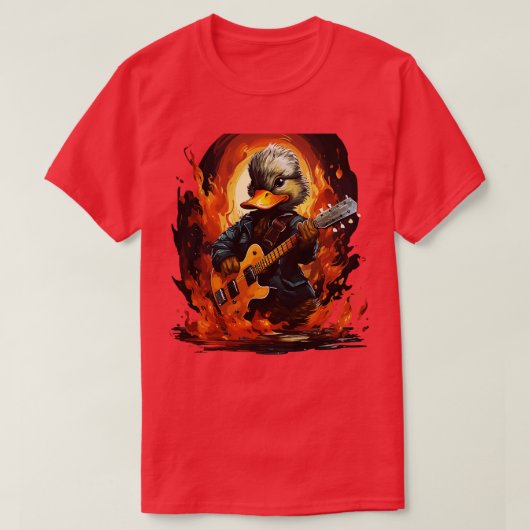 アヒル遊のギター Tシャツ (デザイン正面)