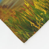 アヒル飛んでいるが水上に フリースブランケット (角)