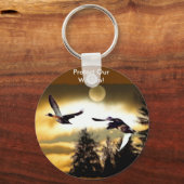 アヒル飛んでいるク キーホルダー (正面)