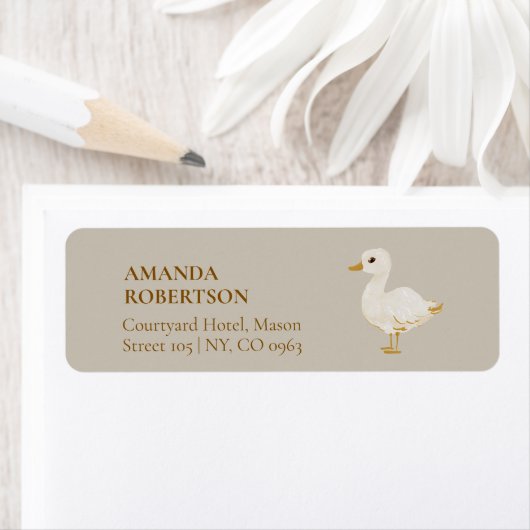 アヒル魅力的住所 シール (インサイチュ)