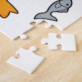 アヒル魚釣りフィッシャーフィンシングロッド ジグソーパズル (側面)