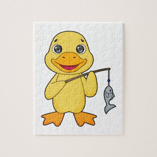 アヒル魚釣りフィッシャーフィンシングロッド ジグソーパズル (縦)