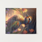 アヒル鳥獣ポートレート絵画の野生池 タペストリー (正面(横))