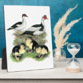 アヒル黒毛虫の家族 フォトプラーク (側面)