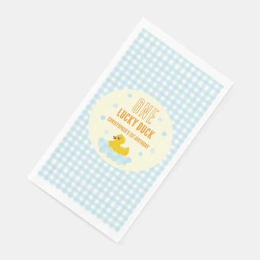 アヒル1th誕生日ナプキンス (コーナー)
