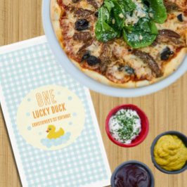 アヒル1th誕生日ナプキンス