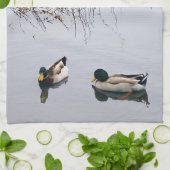 アヒル2匹 キッチンタオル (折り畳み)