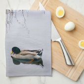 アヒル2匹 キッチンタオル (四つ折り)