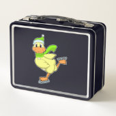 アヒル・アットアイススケートで滑るとアイススケート メタルランチボックス (裏面)